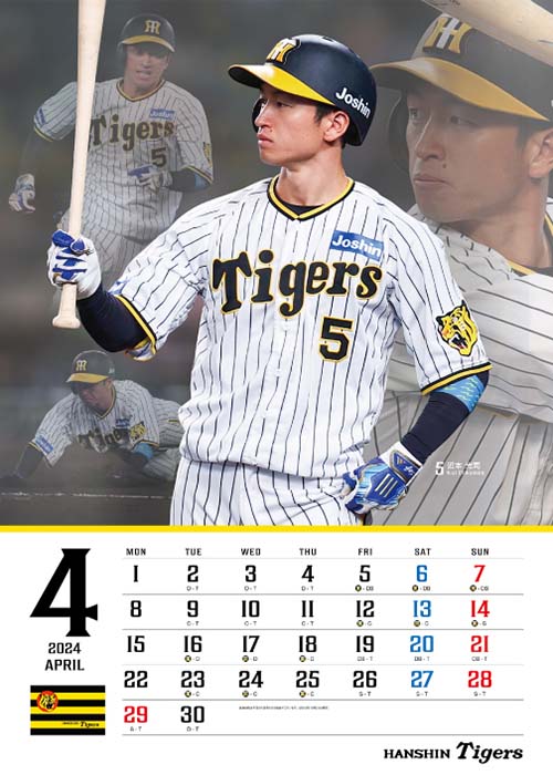 阪神タイガース大判カレンダー2024（壁掛けタイプ） | 阪神タイガース